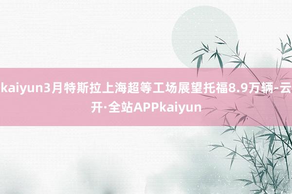 kaiyun3月特斯拉上海超等工场展望托福8.9万辆-云开·全站APPkaiyun