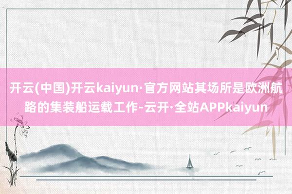 开云(中国)开云kaiyun·官方网站其场所是欧洲航路的集装船运载工作-云开·全站APPkaiyun