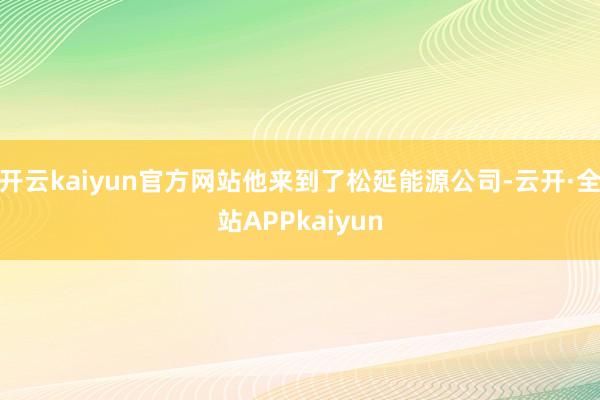 开云kaiyun官方网站他来到了松延能源公司-云开·全站APPkaiyun